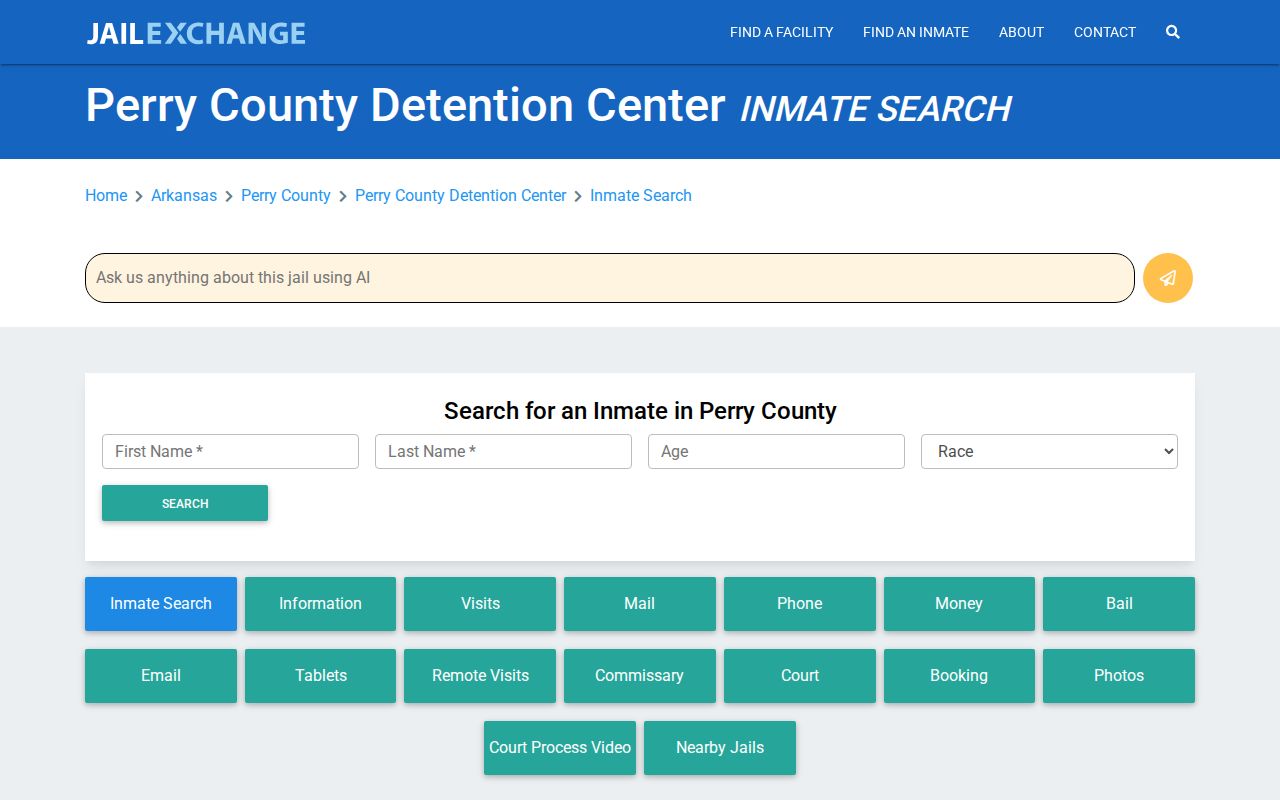 Unofficial sheriff-linked Perry County jail booking information page
